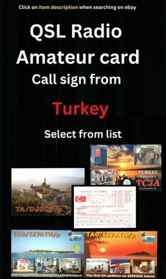 QSL Amateur Radio card   Turkey   Select sign call from list   F