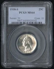 US Coin 1938 S Washington Silver Quarter PCGS MS64 25C NO RESERVE!