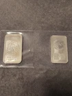 Two Generic Silver Bars 1 Troy Oz Each .999 Pure Silver