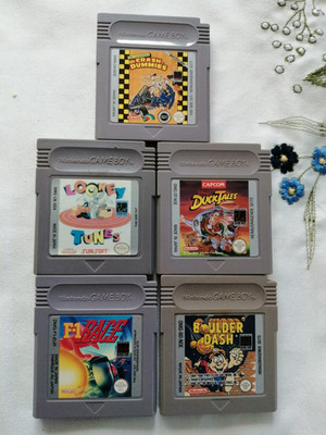 Game Boy Spiele - DuckTales Spiderman Boulder Dash F1 Crash Dummies Looney Tunes