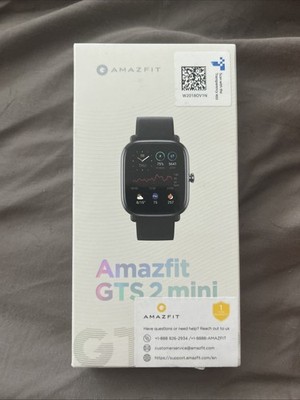New & Sealed! Amazfit GTS 2 Mini  Black C Stainless Steel Case, Jet Black