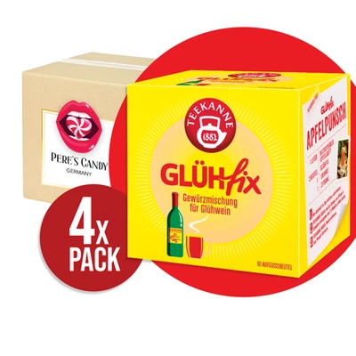 4er Pack - Teekanne Glühfix 4x 10 Stück - Gewürzmischung für Glühwein 4x15g - Bild 1 von 4