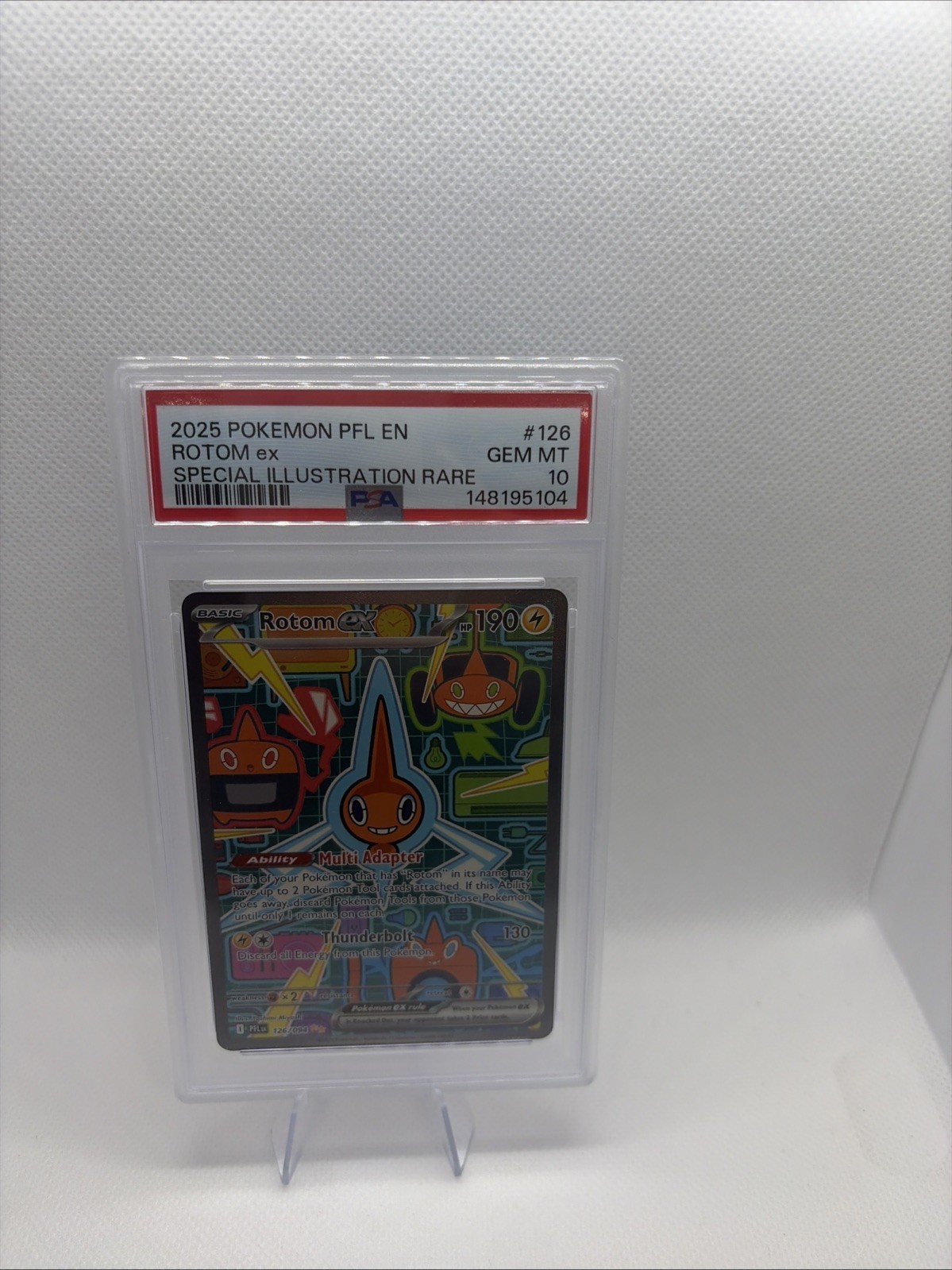 Rotom ex #126 PSA 10 GEM MINT 2025 Pokémon PFL Special Illustration Rare SIR