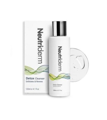 NEUTRIDERM Detox Gentle Exfoliating Face Wash Glycolic Acid Gel Cleanser 4.1 oz