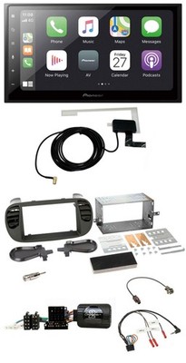 Pioneer USB Lenkrad 2DIN Bluetooth DAB Autoradio für Fiat 500 08-15 soft touch