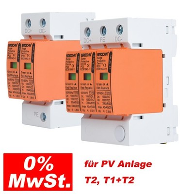 Solar Überspannungsschutz Blitzschutz T2 T1+T2 Photovoltaik PV-Anlage Solarpanel