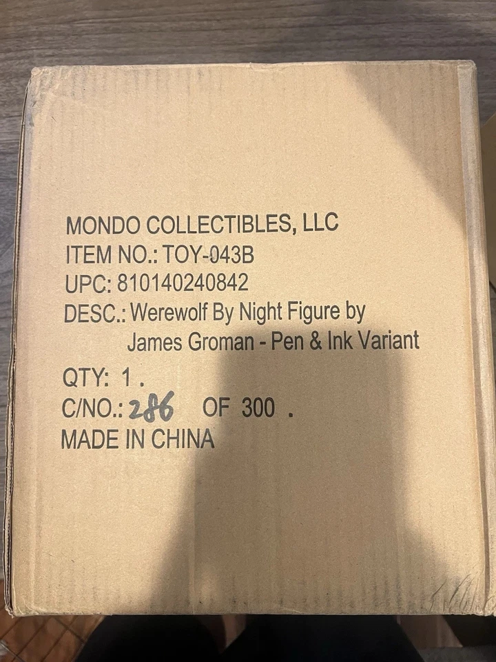 Pluma y tinta Mondo Hombre Lobo de Noche Variante James Groman Nuevo en Caja Marvel Foto 3 de 4