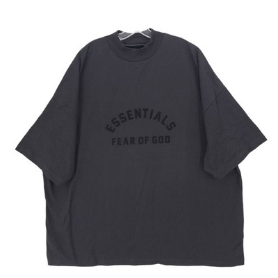 Fear of God Essentials FOG Black T-Shirt SUPER OVERSIZED 100% Cotton Size XL
