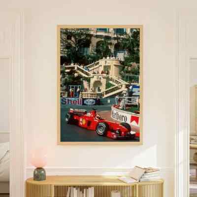 Michael Schumacher Ferrari F399 Monaco 1999, F1 Poster, Retro Ferrari Wall Art