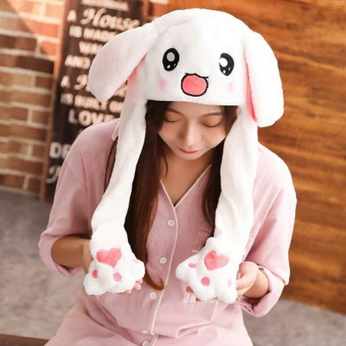 cappello coniglio kawaii peluche carnevale animale orecchie che si muovono  | eBay