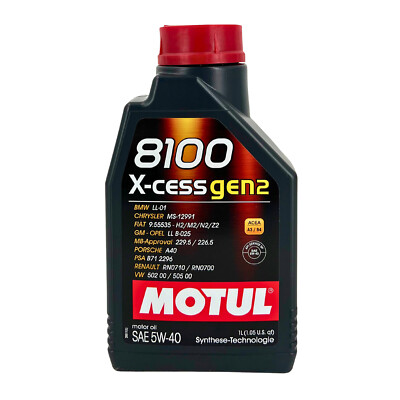 MOTUL 8100 X-cess GEN2 SAE 5W-40 Motorenöl VW 502 00, VW 505 00, 1 Liter