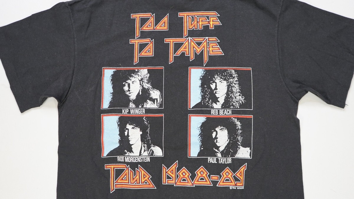Rare Vintage Winger Too Tuff To Tame 1988-89 Tour T Shirt 80s Rock