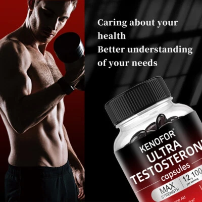 KENOFOR Natural Testosteron Booster Increases Energy,Improves Muscle Strength and Growth