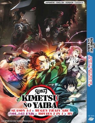 ANIME~DVD KIMETSU NO YAIBA SEA 1-4+MUGEN VOL.1-63 END+ 2 MOVIE +MV *ENGLISH DUB*