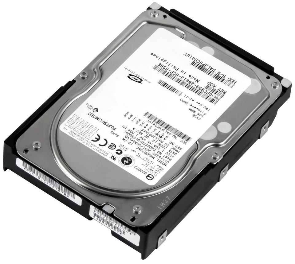 Hard Drive Dell 0FC959 FC959 73GB 10000U/Min 8MB SCSI U320 MAW3073NC 3.5 " Inch - Image 2 of 3