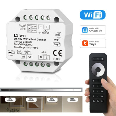 0/1-10V Smart Life WiFi LED Dimmer AC Push Switch 4 zonen Fernbedienung fr Alexa