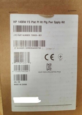 HP 1400W FS Plat Pl Ht Plg Pwr Spply Kit 720620-B21
