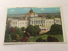 Vintage Postcard Unposted Library Of Congress Washington DC