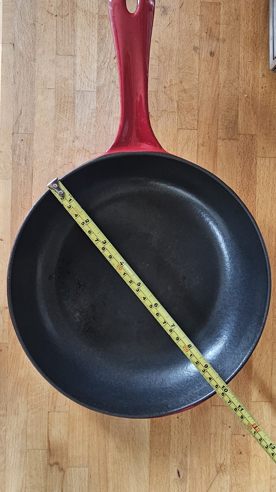 AGA Cast Iron saute Frying Pan 25 cm diameter Red 40cm length eBay