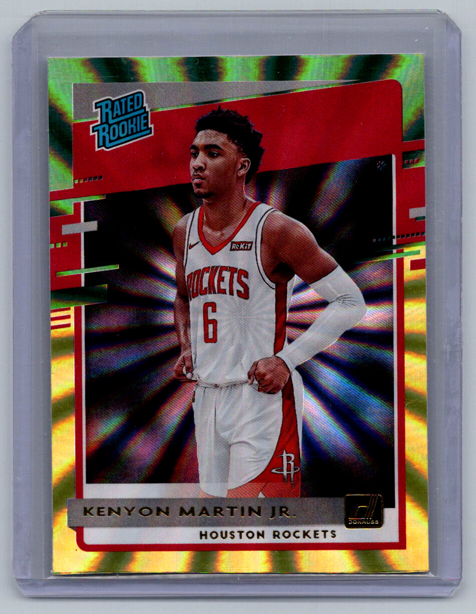 2020 Donruss Kenyon Martin Jr. #224 RR Green Yellow Laser Houston Rockets