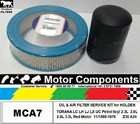 <!--F#f_0-->FILTER KIT OIL & AIR HOLDEN TORANA LC LH LJ LX UC 2.3L 2.6L 2.8L 3.3L 1969 > 79<!--F/-->
