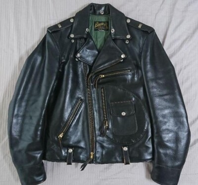 12B-210-075-2] BUCO ブコ HORSEHIDE ダブルライダース [44] ブラック