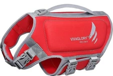 Vivaglory Dog Life Vest Skin-Friendly Neoprene Life Jacket for Dog Orange Size S