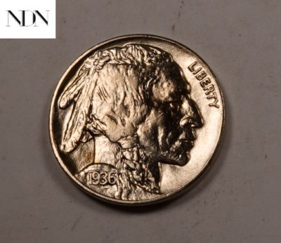 1936 DDO Buffalo Nickel - Gem BU - FS-101 Error #B109