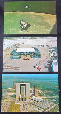 NASA Postcards Lot of 3 Vintage Lunar Module Kennedy Space VAB 39A Uncirculated
