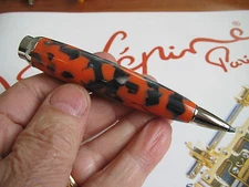 Jean-Pierre Lepine Attila AT40P orange & black resin 3.2mm mechanical pencil MIB