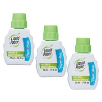 Liquid Paper Fast Dry Correction Fluid 22 Ml Bottle White 3/pack 5643115 Liquid Paper Fast Dry Correction Fluid 22 Ml Bottle White 3/pack 5643115