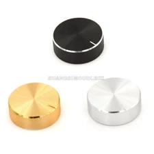 Aluminum Volume Control Rotary Knob For Dia. 6mm Knurled Shaft Potentiometer-