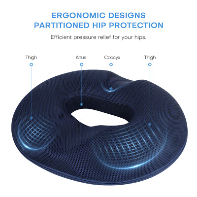 Donut Pillow Seat Cushion Orthopedic Tailbone Coccyx Pain Relief