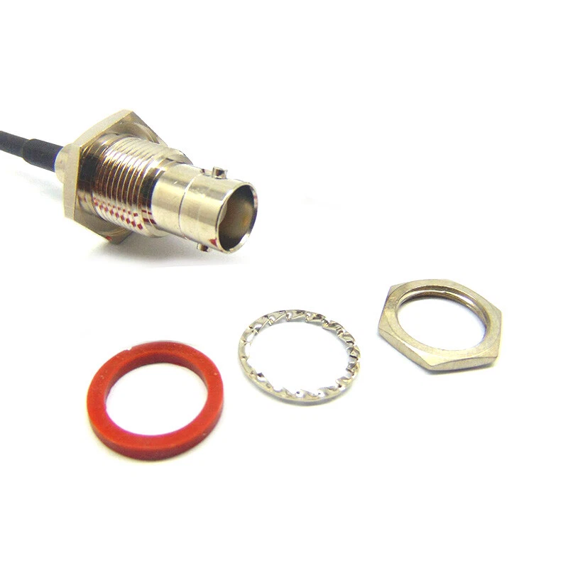 SMB Female Right Angle to BNC Female Coaxial Jumper Cable 1.6ft RG316 RF Wire - Image 3 of 4