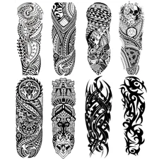 Fake Sleeve Tattoos Stickers Full Arm Temporary Tattoos Sleeves for Adult Kids W