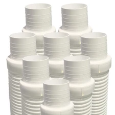 Puri Tech  Pool Cleaner Vac Hose Kreepy Krauly Barracuda 1.5in x 4ft White 8 pk