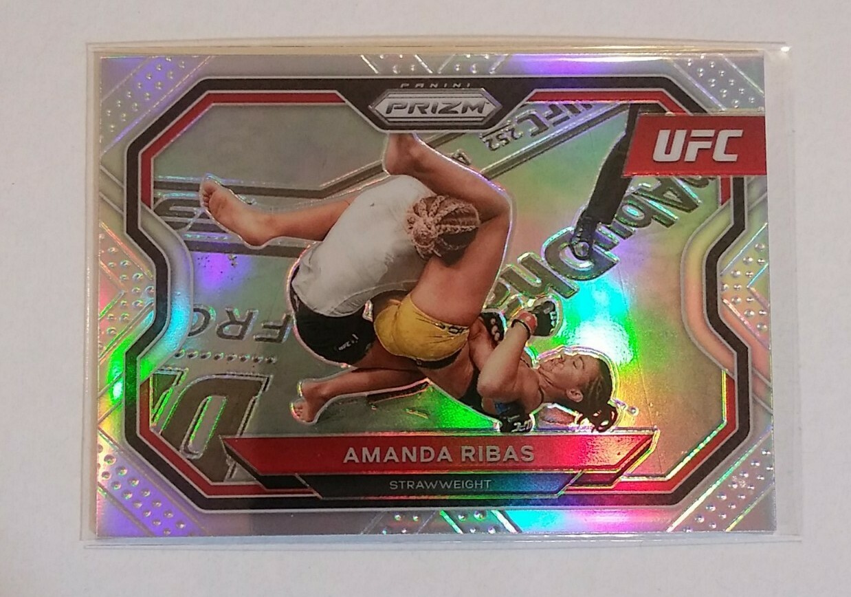 2021 Panini Prizm UFC Amanda Ribas Silver Prizm Rookie Refractor Holo