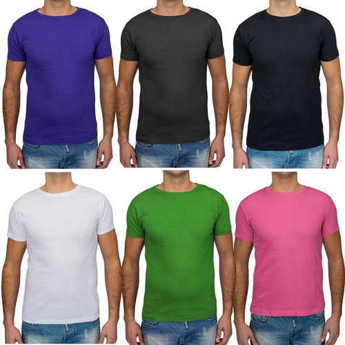 Tshirt Violet Homme Maquette Réaliste Tshirt À Manches Courtes Templ