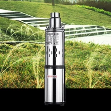 DC 24V Solar Water Pump Submersible Bore Hole Deep Well Pump Farm Ranch 200W US