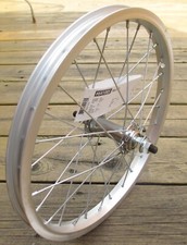 Front Wheel 16x1.75 305x19 Alloy Silver 28h Bolt On 38 Silver 14g Spokes New