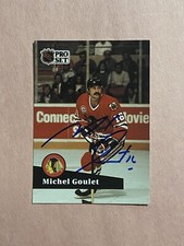 Michel Goulet 1991-92 Pro Set IP Auto Autograph