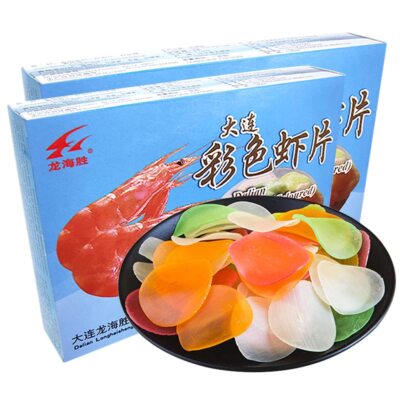 Uncooked Prawn Flavor Chip 6.35 oz / 180g, Colored Shrimp Chips Snack, Prawn ...