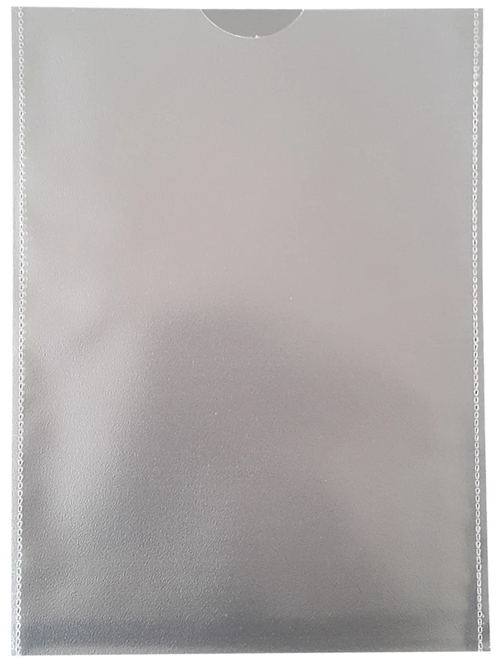 PS-HANDELSHAUS 25x A5 Ausweishülle 120my, Dokumentenhülle, Schutzhülle Klarsichthülle genarbt