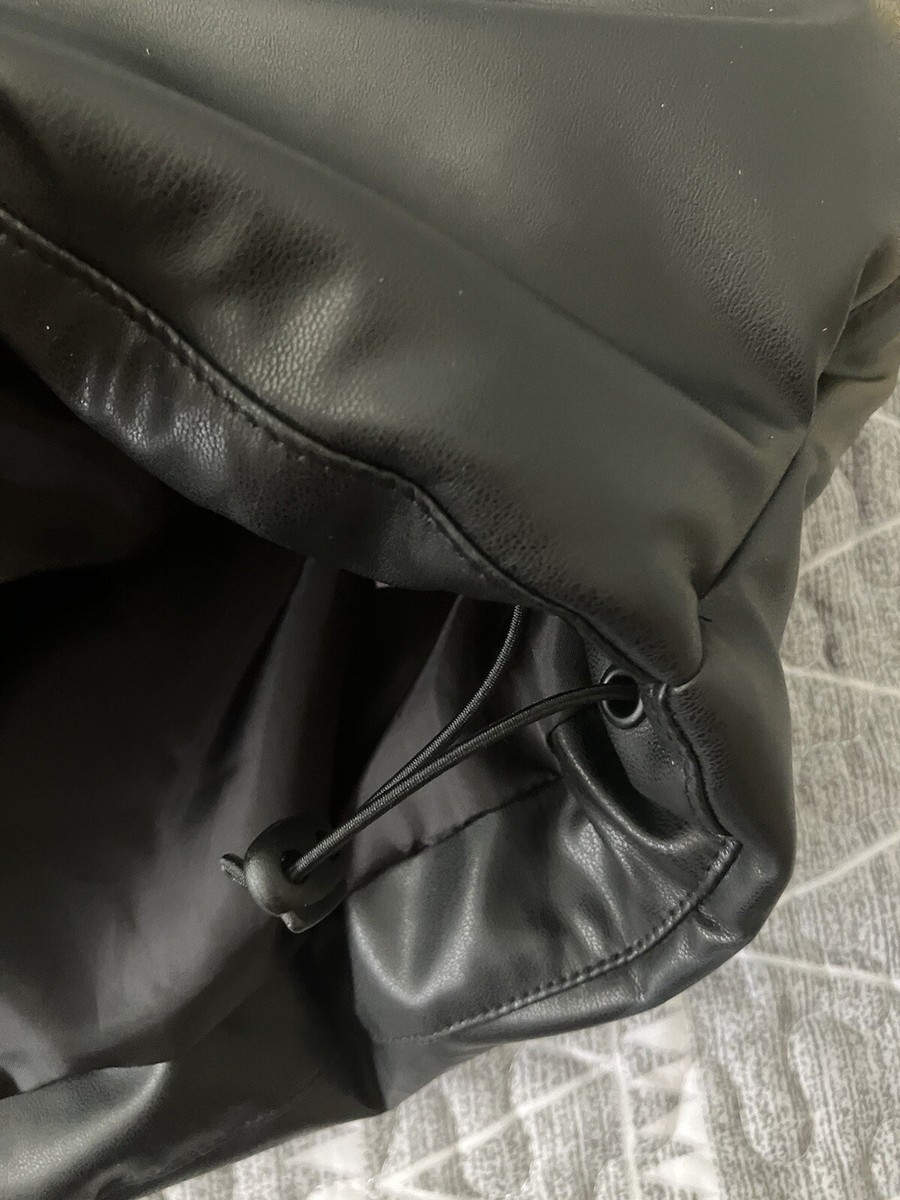 No Boundaries Women's XL (15-17) Faux Leather Puffer Vest