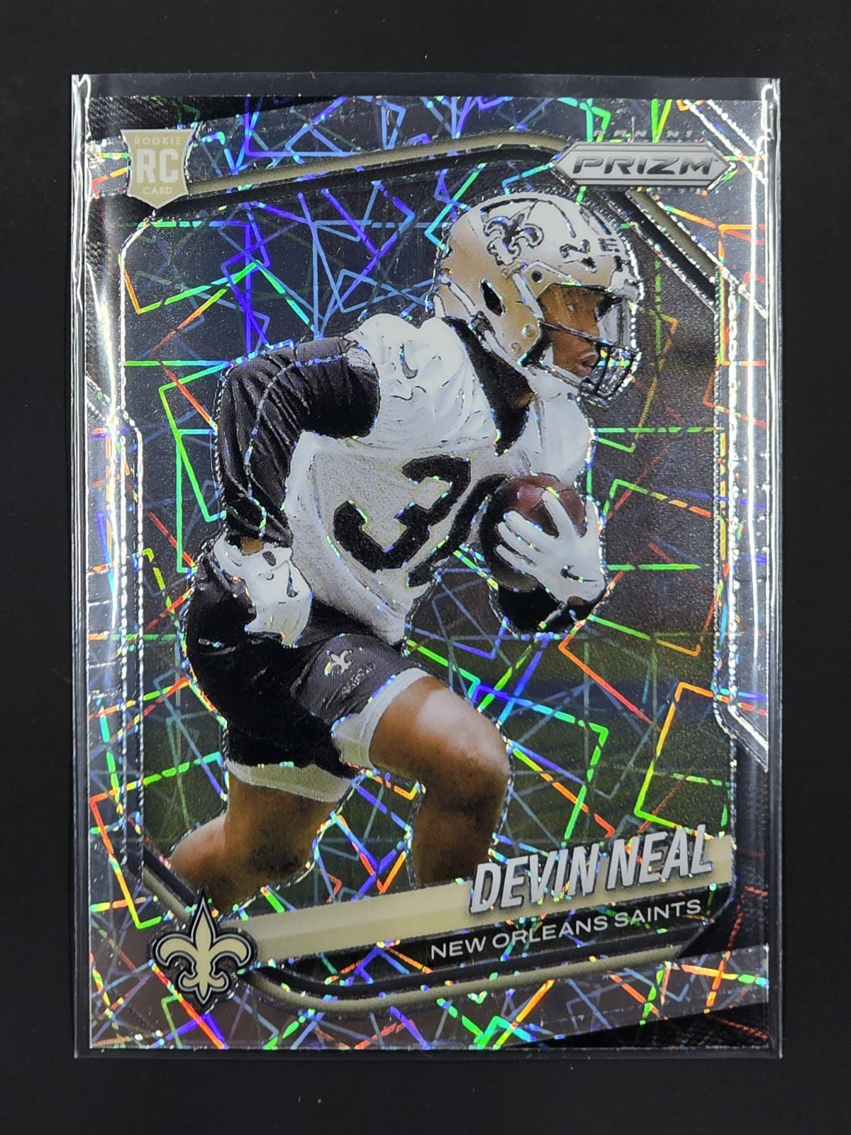 2025 Panini Prizm - Rookies Devin Neal #393 Lazer Prizm (RC)