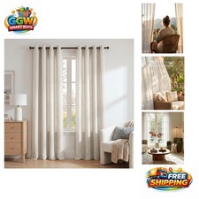 Luxurious Semi-Sheer Linen Curtains with Grommets 84" for Effortless Elegance
