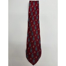 Polo Ralph Lauren Mens Burgundy Paisley Silk Tie Made in USA Geometric Classic
