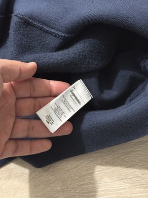 Supreme Washed Box Logo Crewneck Navy | eBay