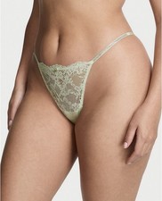 Victoria's Secret DREAM ANGELS Shine Strap Lace V-STRING THONG Panty Sz S NWT 24