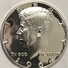 1964 Kennedy Half Dollar Brilliant Uncirculated Coin 90% Pure Silver